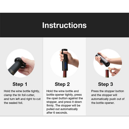 Electric Wine Opener Rechargeable Automatic Wine Bottle Opener