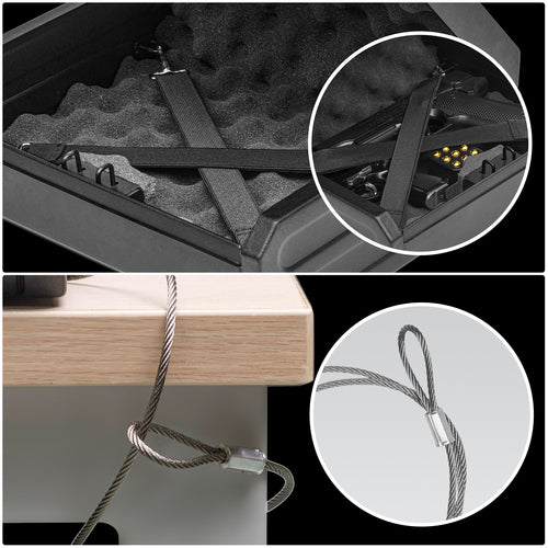 Biometric Gun Safe Gun Safe for Pistols Quick-Access Gun Lock Box