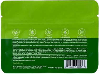 Recover Post-Workout Supplement Gummies | Apple Ginger(12-Pack)