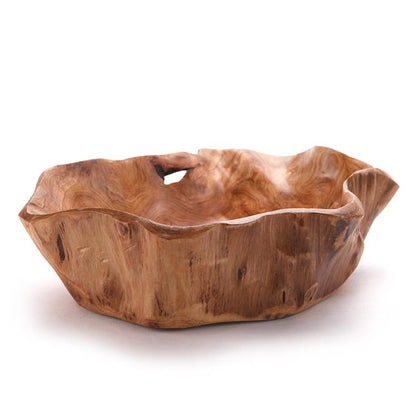 Natural Wood Serving Bowl