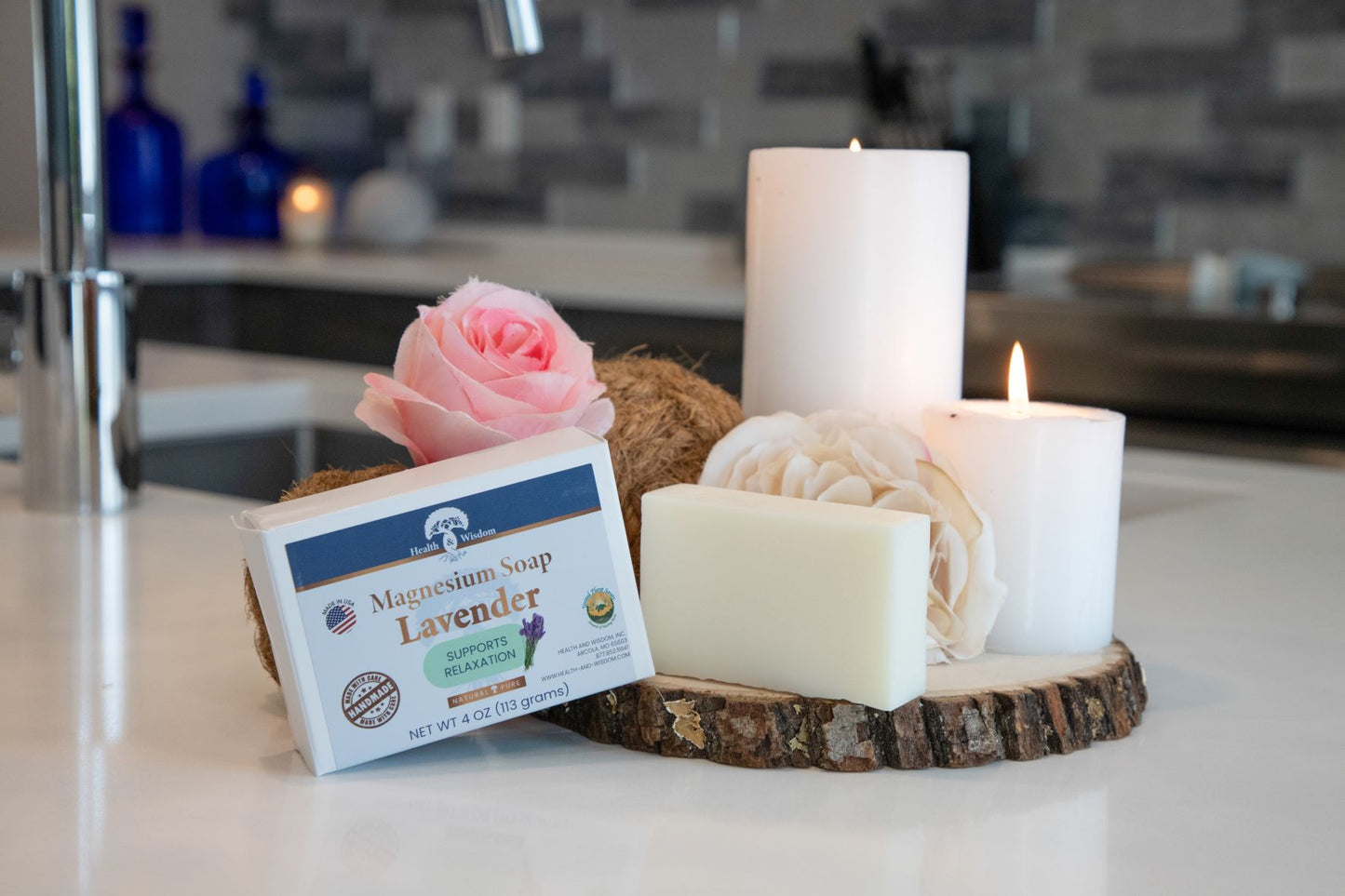 Health and Wisdom Magnesium Bar Soap - 2 pack