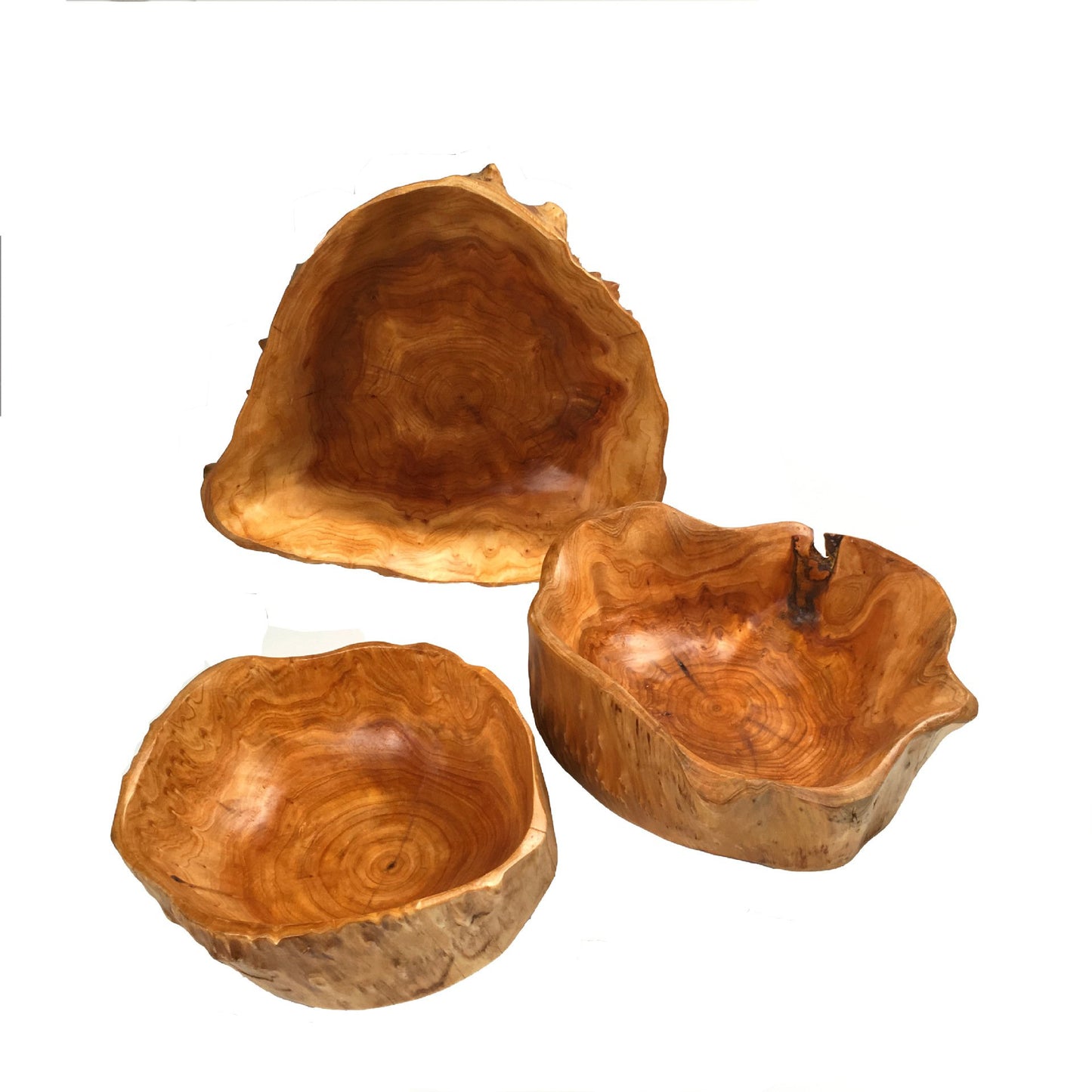 Natural Wood Serving Bowl