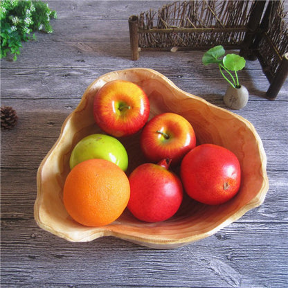 Natural Wood Serving Bowl