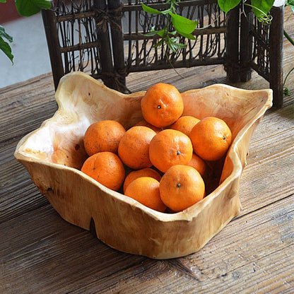Natural Wood Serving Bowl