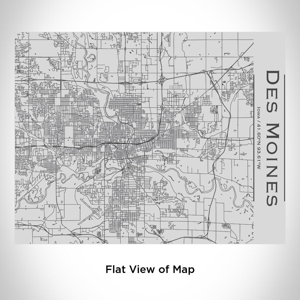 Des Moines - Iowa Map Bottle with Bamboo Top