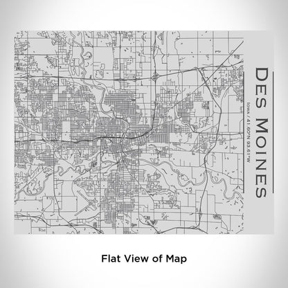 Des Moines - Iowa Map Bottle with Bamboo Top