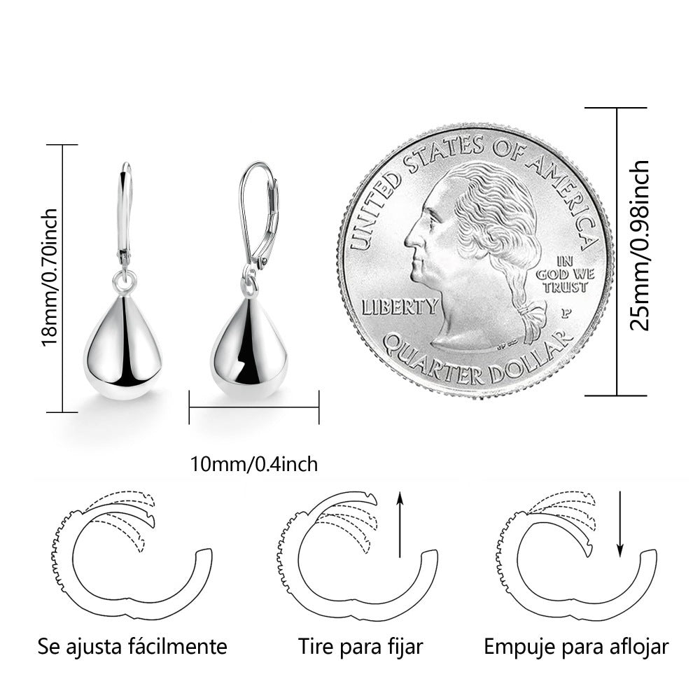 Simple Solid Color Water Drop Pendant Earrings