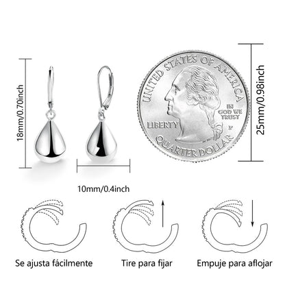 Simple Solid Color Water Drop Pendant Earrings