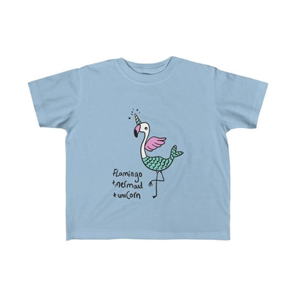 Flamingo Mermaid Unicorn Girl Tee