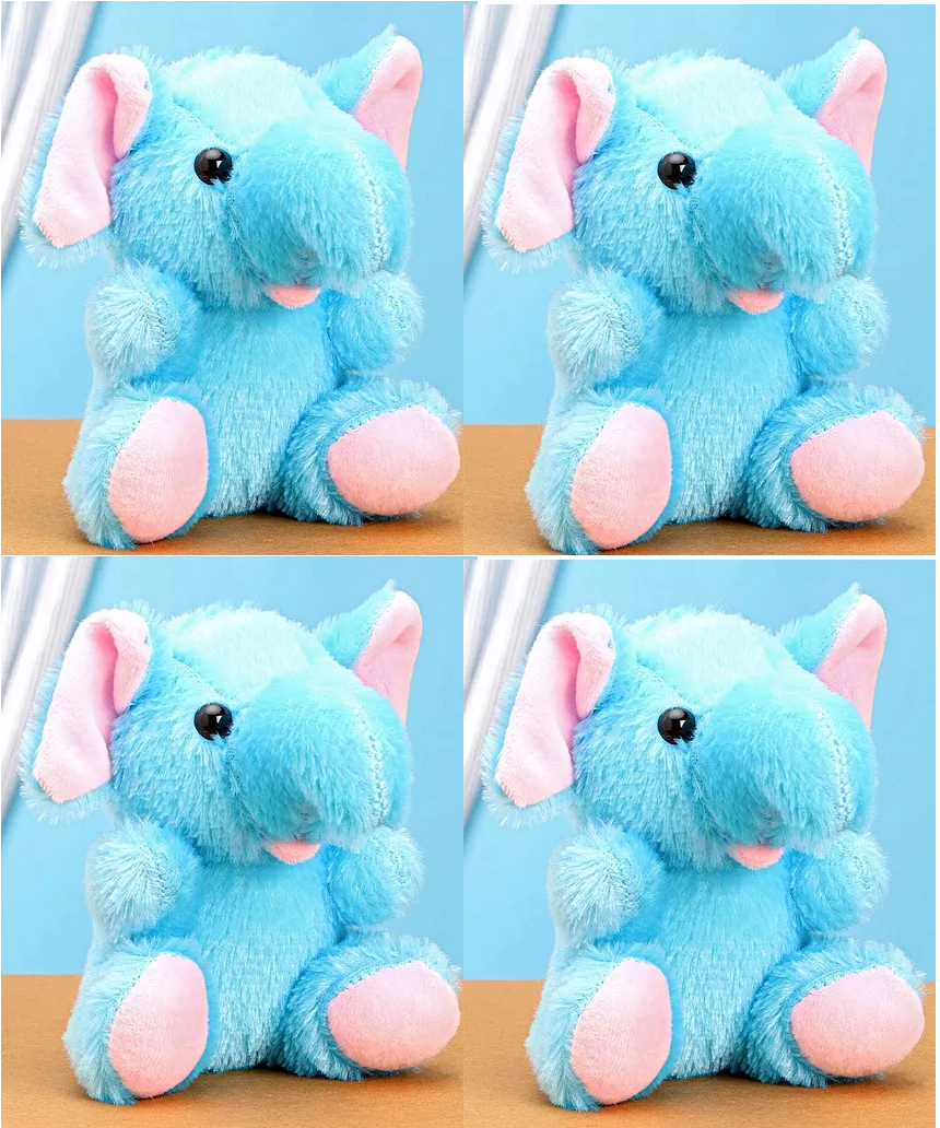 Soft Blue Elephant Toy pack of 4