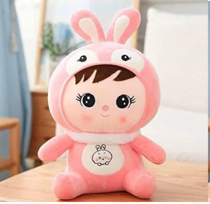 Bunny-Eared Girl Soft Toy - Perfect Cuddly Companion for Kids