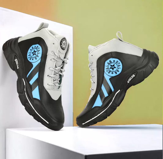 High Ankle Boots For Men High Tops For Men  (Black) (Size 6)