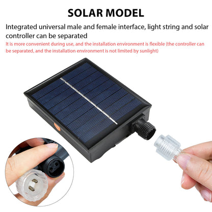 Outdoor Solar Copper Wire Light String Christmas Festival Decorations