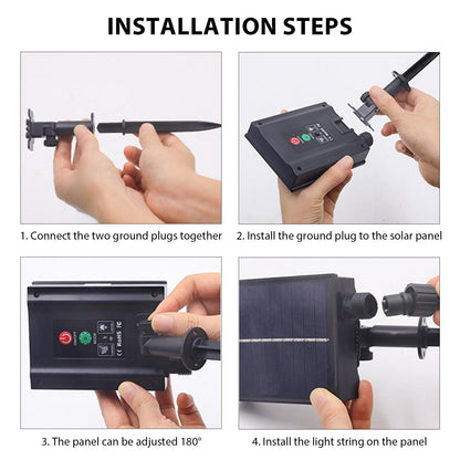 Outdoor Solar Copper Wire Light String Christmas Festival Decorations