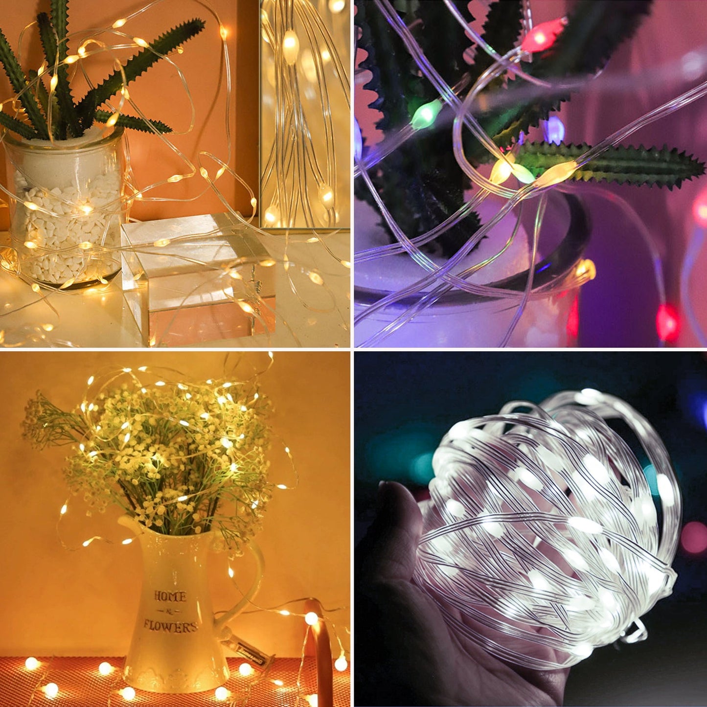 Outdoor Solar Copper Wire Light String Christmas Festival Decorations