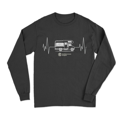 Camping Cardiogram Men Long Sleeve Shirt