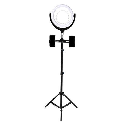 LED Ring Light with Tripod Stand Phone Holder Dimmable Studio Lamp