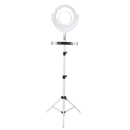LED Ring Light with Tripod Stand Phone Holder Dimmable Studio Lamp