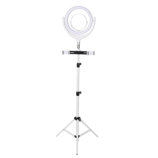 LED Ring Light with Tripod Stand Phone Holder Dimmable Studio Lamp