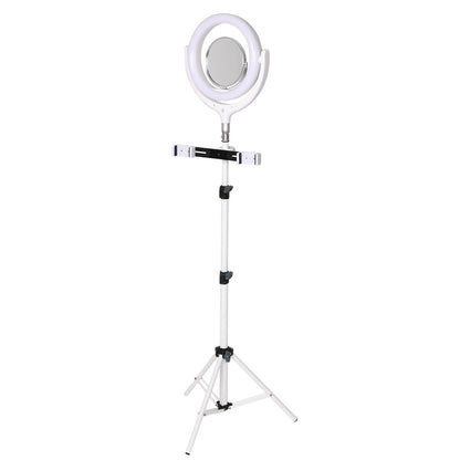LED Ring Light with Tripod Stand Phone Holder Dimmable Studio Lamp
