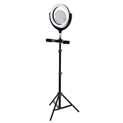 LED Ring Light with Tripod Stand Phone Holder Dimmable Studio Lamp