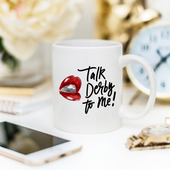 Horse Racing Coffee Mug,Talk Derby To Me with Hot