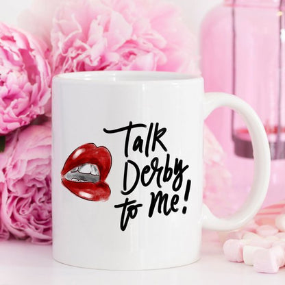 Horse Racing Coffee Mug,Talk Derby To Me with Hot