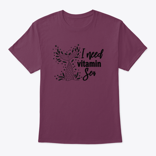 I Need Vitamin Sea Artistic Design for T-Shirt