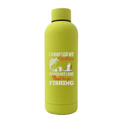 Fishing Symptoms 17oz Stainless Rubberized Water Bottle