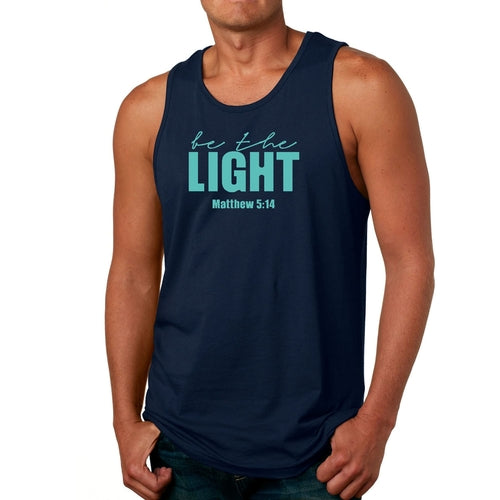 Mens Fitness Tank Top Graphic T-shirt Be The Light Print
