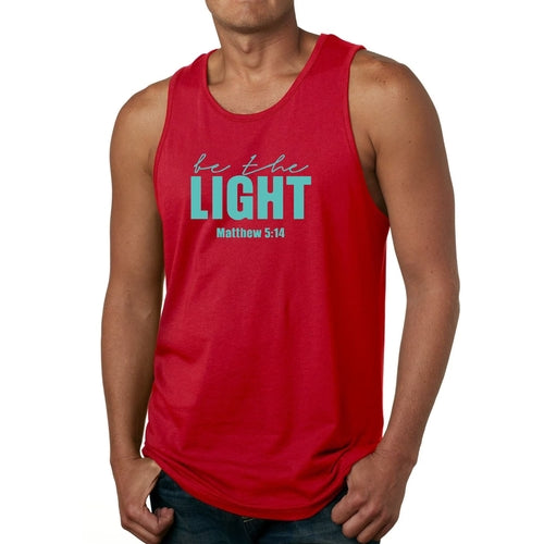 Mens Fitness Tank Top Graphic T-shirt Be The Light Print