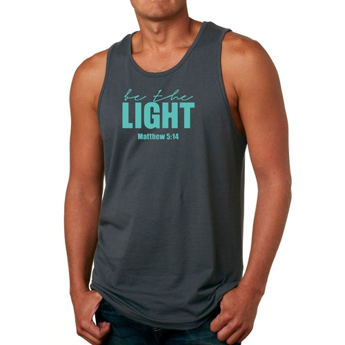 Mens Fitness Tank Top Graphic T-shirt Be The Light Print