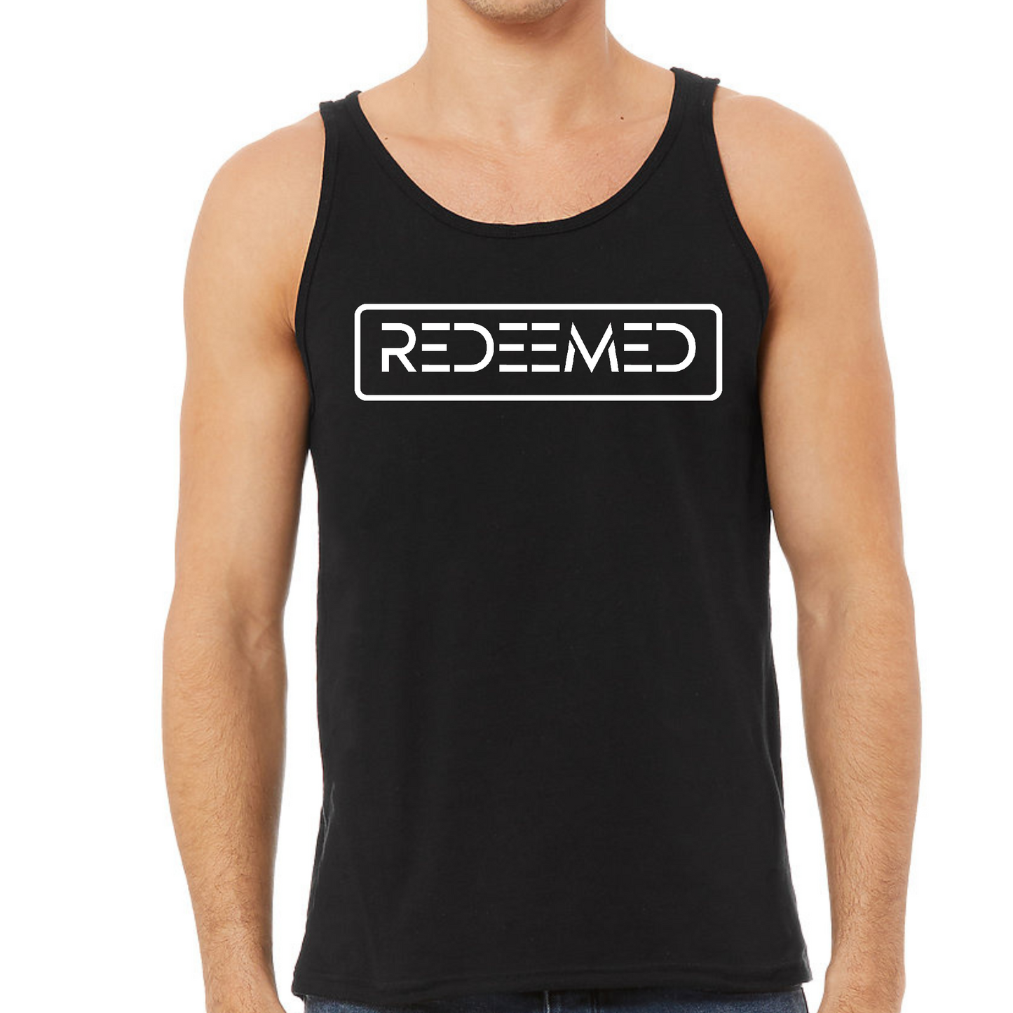 Mens Fitness Tank Top Graphic T-shirt Redeemed