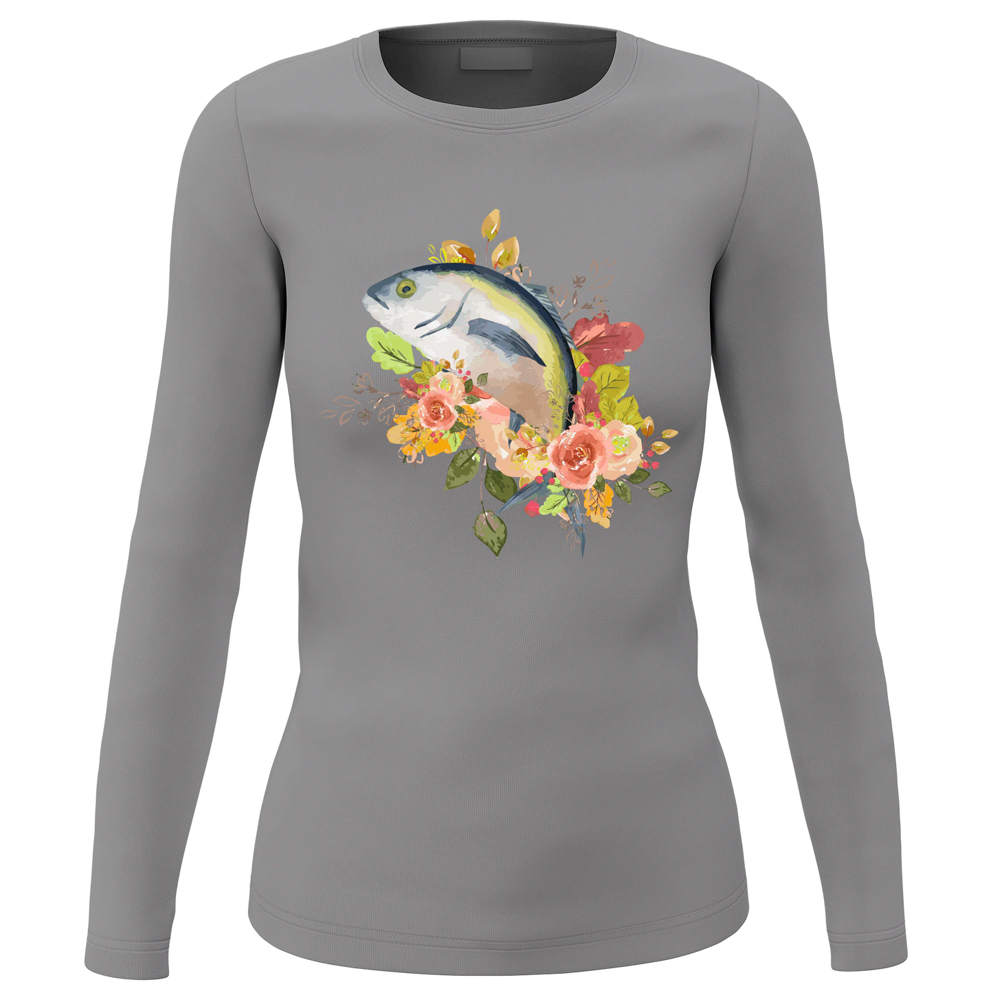 Fishing Flower Women Long Sleeve Shirt