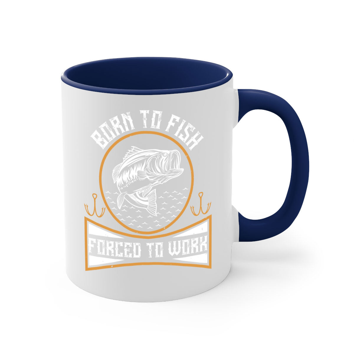 born to fish forced to work 256#- fishing-Mug / Coffee Cup