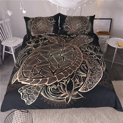 Turtles Bedding Set Animal Tortoise Duvet Bed
