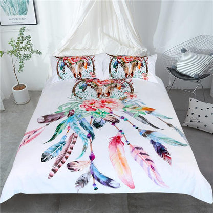Floral Dreamcatcher Bedding Set King Hipster