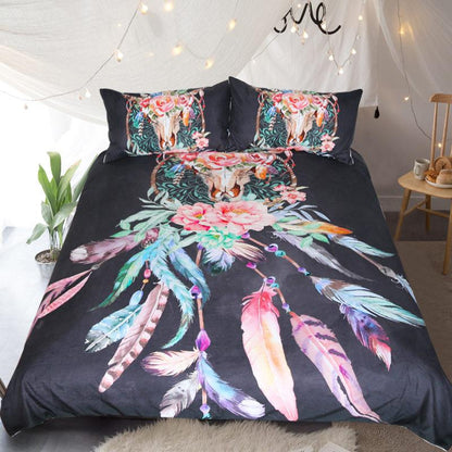 Floral Dreamcatcher Bedding Set King Hipster