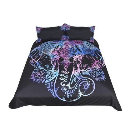 Elephant Bedding Set Queen Size Duvet Cover  Lotus