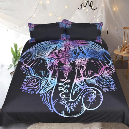Elephant Bedding Set Queen Size Duvet Cover  Lotus