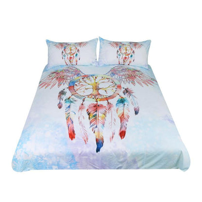 Dreamcatcher Bedding Set Feathers Print Duvet