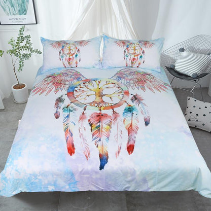 Dreamcatcher Bedding Set Feathers Print Duvet