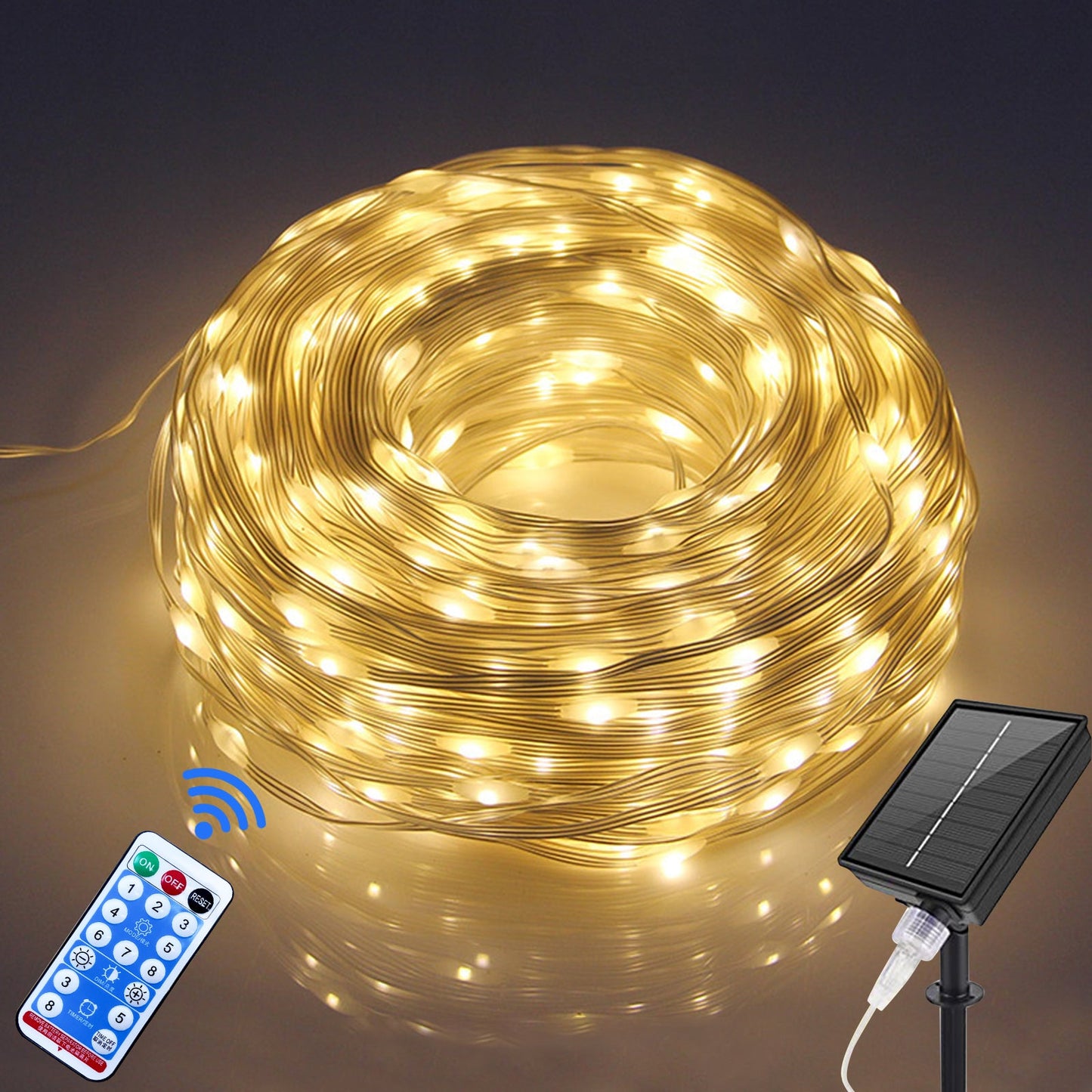 Outdoor Solar Copper Wire Light String Christmas Festival Decorations
