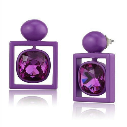 TK2789 - No Plating Stainless Steel Earrings with Top Grade Crystal