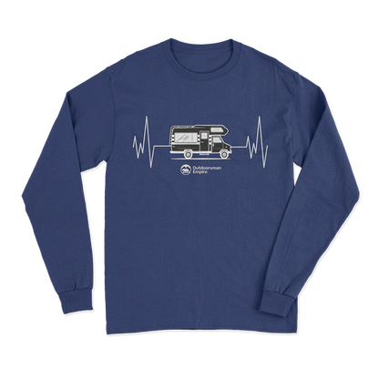 Camping Cardiogram Men Long Sleeve Shirt