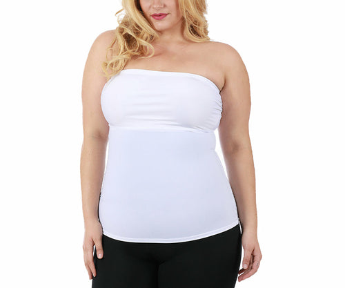 InstantFigure Plus Size Strapless Bandeau Top WBT035C