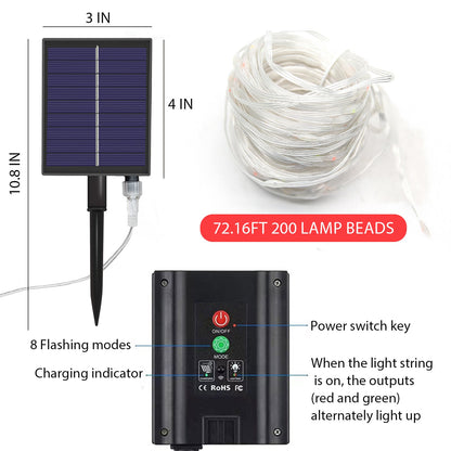 Outdoor Solar Copper Wire Light String Christmas Festival Decorations